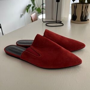 Jenni Kayne Suede Mules, Size 40 Rust (Fits 9-9.5)